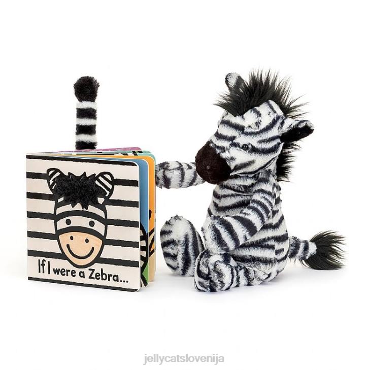 sl Jellycat če bi bil zebra tabla knjiga in sramežljiva zebra črno-bela P622796 knjiga