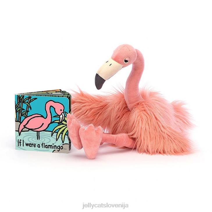 sl Jellycat if I were a flamingo book and rosario flamingo multi-colour P622797 knjiga