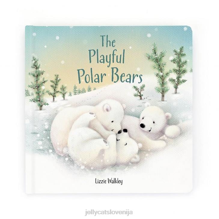 sl Jellycat knjiga igrivih polarnih medvedov je večbarvna P622295 knjiga
