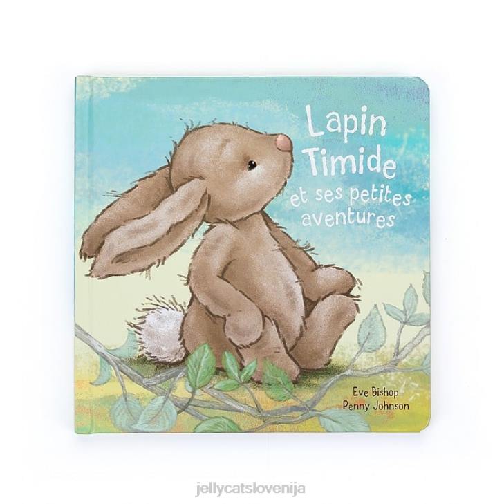 sl Jellycat lapin timide et ses petites aventures & sramežljiv zajček bež P622706 knjiga