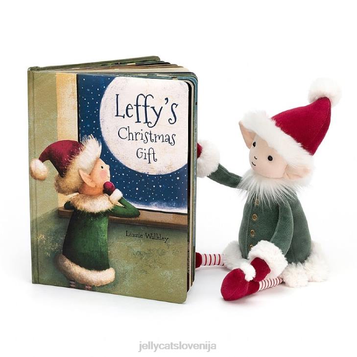 sl Jellycat leffyjeva božična darilna knjiga in večbarvna leffy elf P622352 knjiga