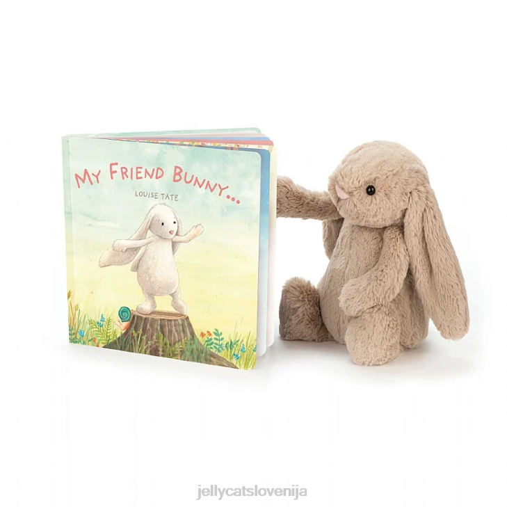 sl Jellycat moj prijatelj zajček knjiga in sramežljiv zajček bež P622704 knjiga
