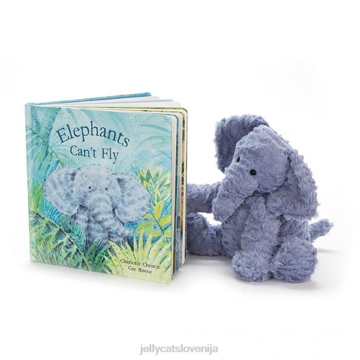 sl Jellycat sloni ne morejo leteti knjiga in fuddlewuddle slon modra P622736 knjiga