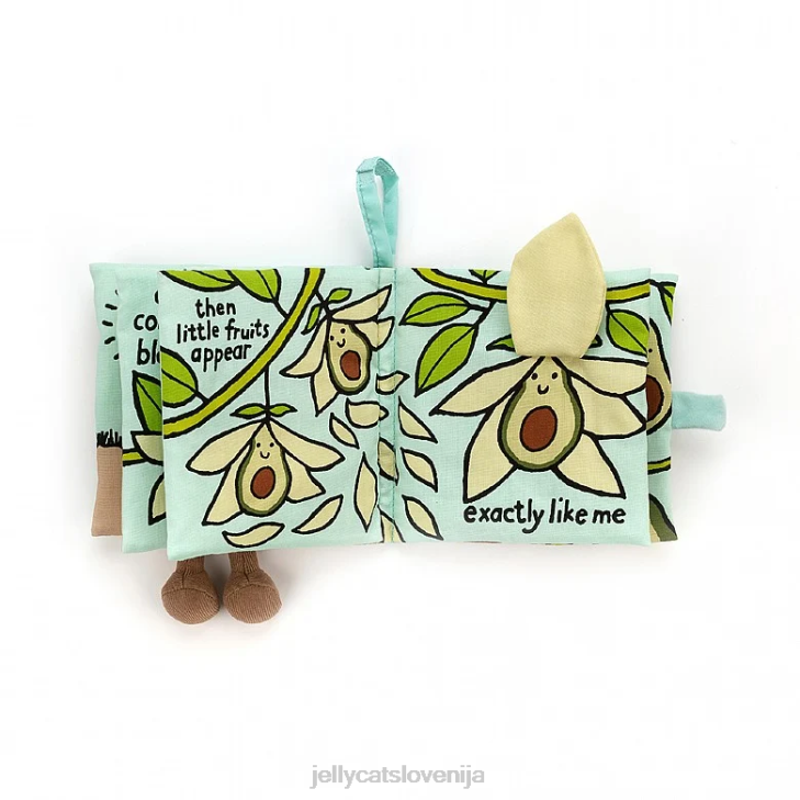 sl Jellycat večbarvna knjiga iz blaga avokado P622764 knjiga