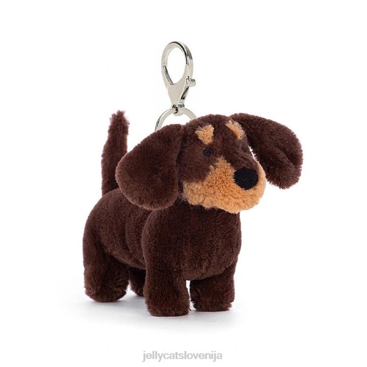 sl Jellycat otto sausage dog bag charm rjava P62270 pripomoček