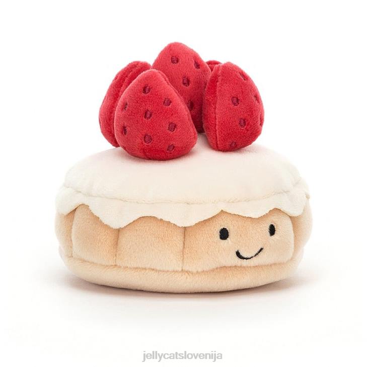 sl Jellycat lepa slaščičarna tarte aux fraises večbarvna P62226 igrača