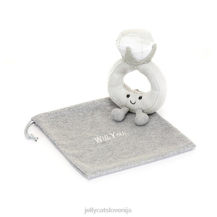 sl Jellycat zabaven diamantni prstan siv P622535 igrača
