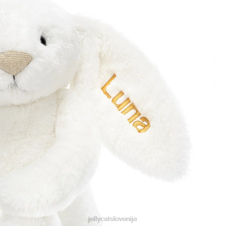 sl Jellycat personalizirana sramežljiva luksuzna zajčica luna srednje bela P622228 igrača