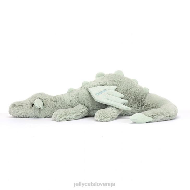 sl Jellycat personaliziran sage dragon ogromen bledo zelen P622646 igrača