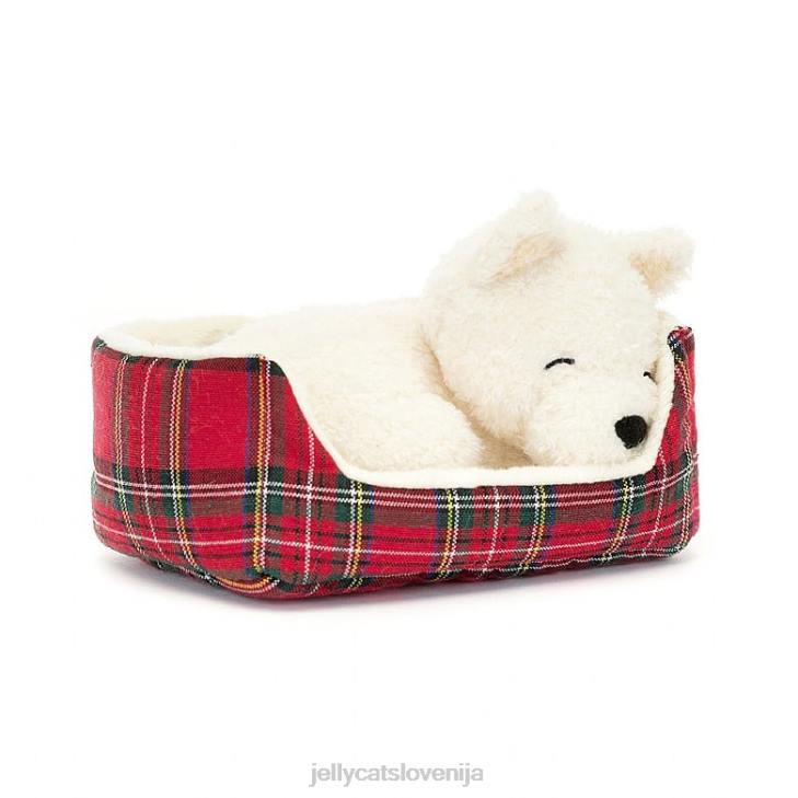 sl Jellycat napping nipper westie črno-belo P622289 igrača