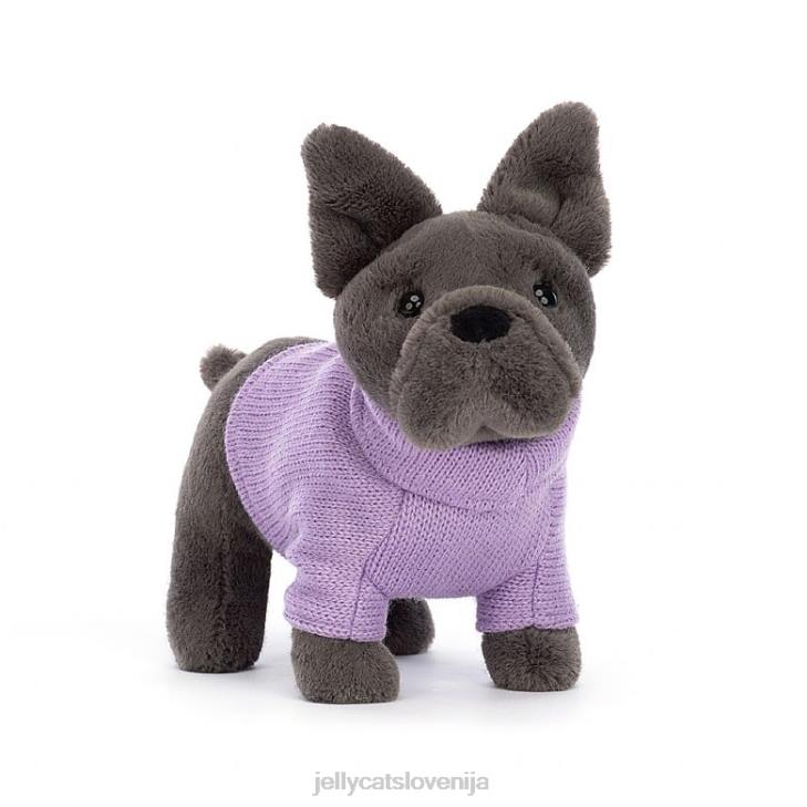 sl Jellycat pulover francoski buldog vijolično črnilo P622540 igrača