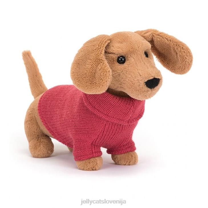 sl Jellycat pulover klobasa pes roza med P622202 igrača