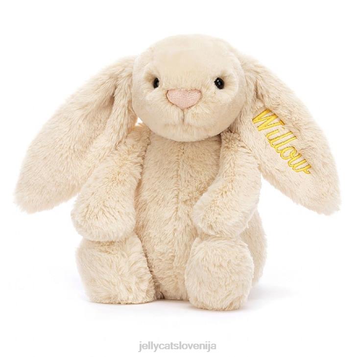 sl Jellycat personaliziran sramežljiv luksuzni zajček vrba srednje bež P622237 igrača