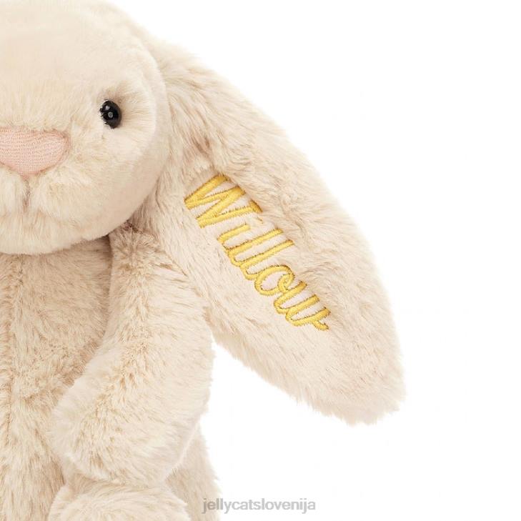 sl Jellycat personaliziran sramežljiv luksuzni zajček vrba srednje bež P622237 igrača