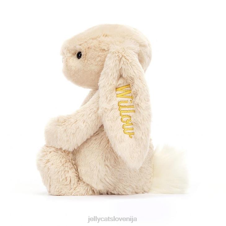 sl Jellycat personaliziran sramežljiv luksuzni zajček vrba srednje bež P622237 igrača