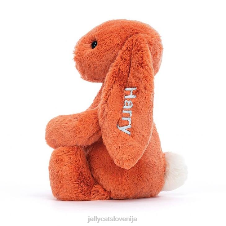 sl Jellycat personaliziran sramežljiv mandarina zajček srednje oranžna P622502 igrača