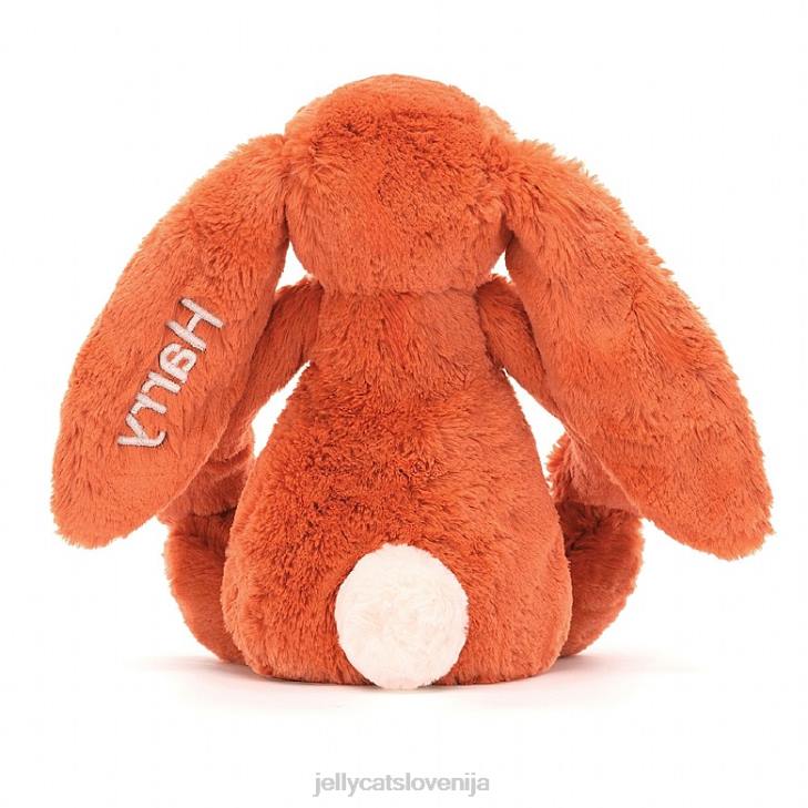 sl Jellycat personaliziran sramežljiv mandarina zajček srednje oranžna P622502 igrača