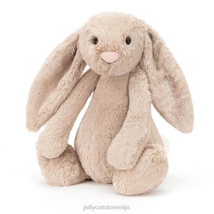 sl Jellycat personaliziran sramežljiv zajček ogromen bež P622435 igrača