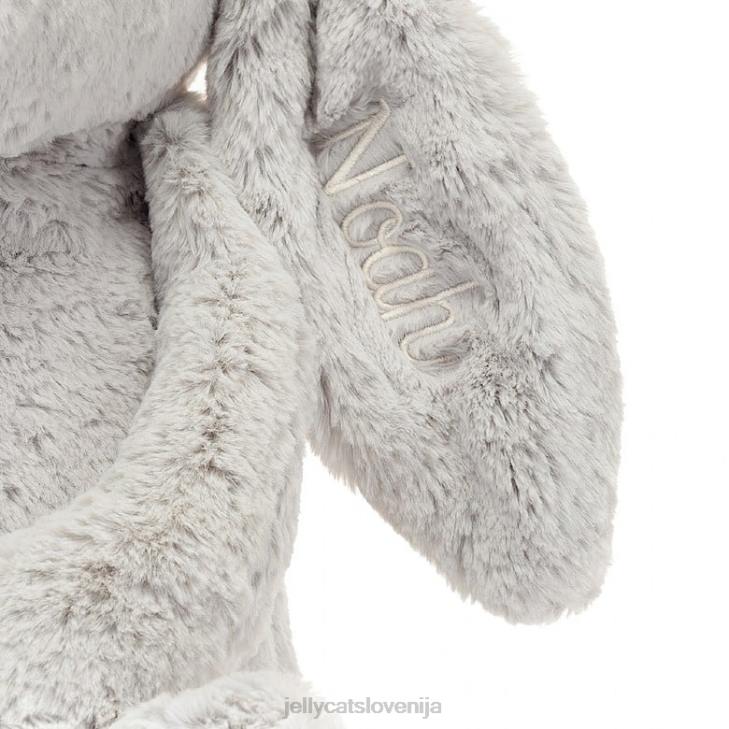 sl Jellycat personaliziran sramežljiv zajček ogromen srebrn P622450 igrača