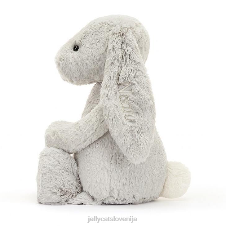 sl Jellycat personaliziran sramežljiv zajček ogromen srebrn P622450 igrača