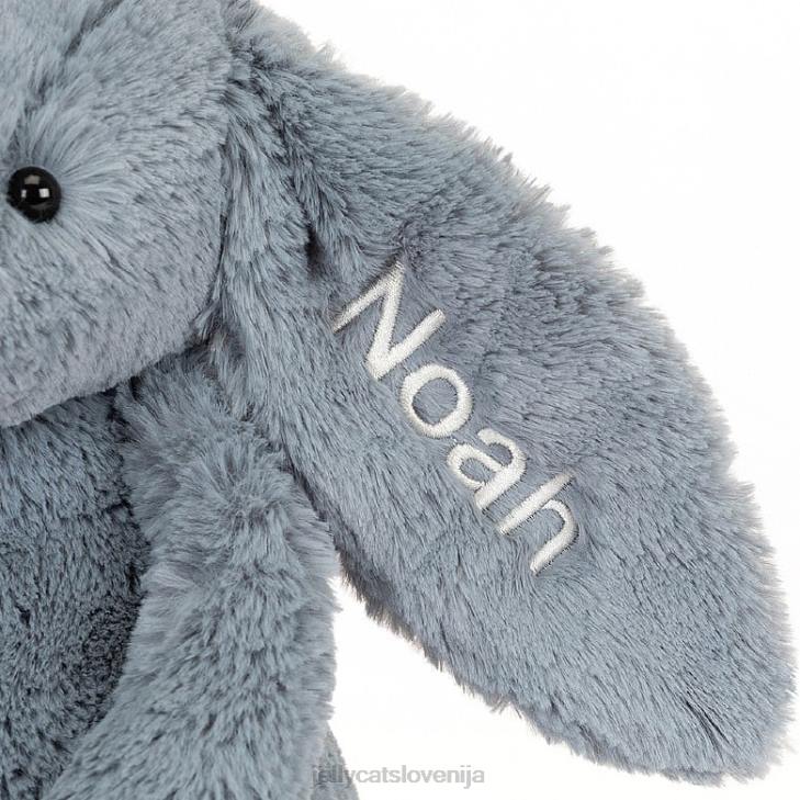 sl Jellycat personalizirani sramežljivi temni zajček srednje modre barve P62291 igrača