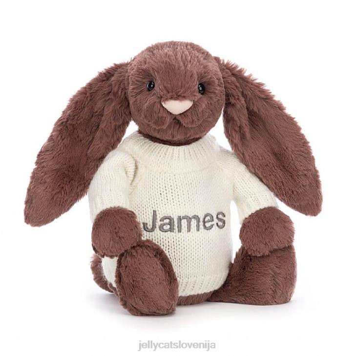 sl Jellycat sramežljiv fudge zajček s personalizirano kremno čokolado P622513 igrača