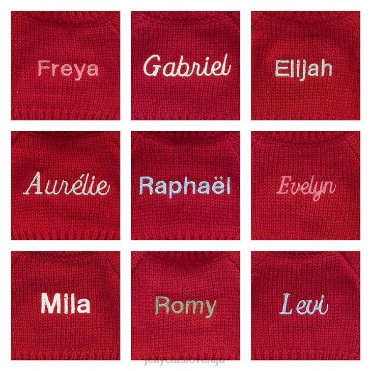 sl Jellycat sramežljiv mračen zajček z personaliziranim rdečim modrim puloverjem P622473 igrača