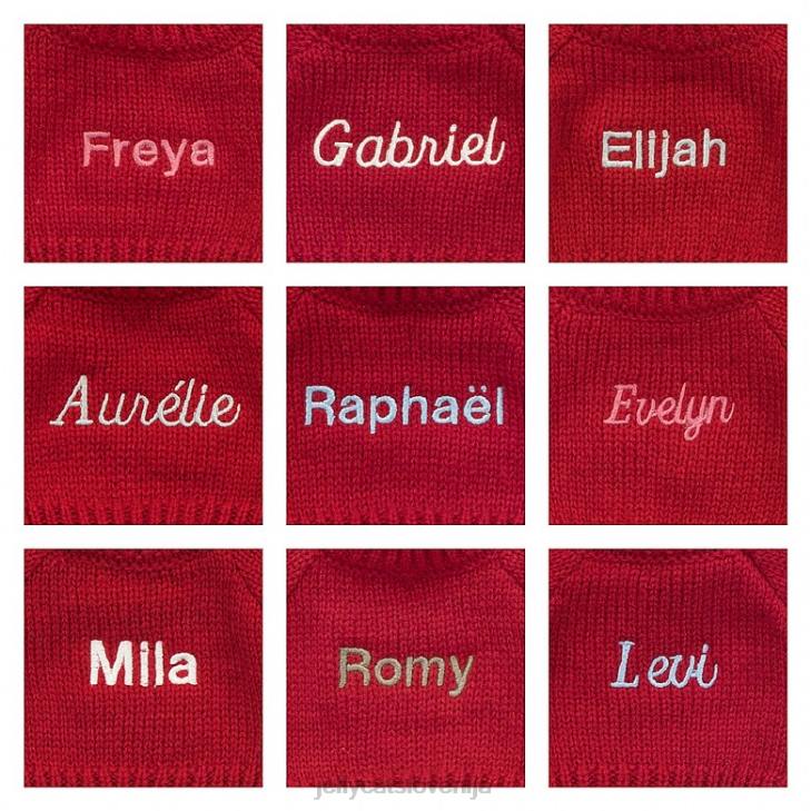 sl Jellycat sramežljiv mračen zajček z personaliziranim rdečim modrim puloverjem P622473 igrača