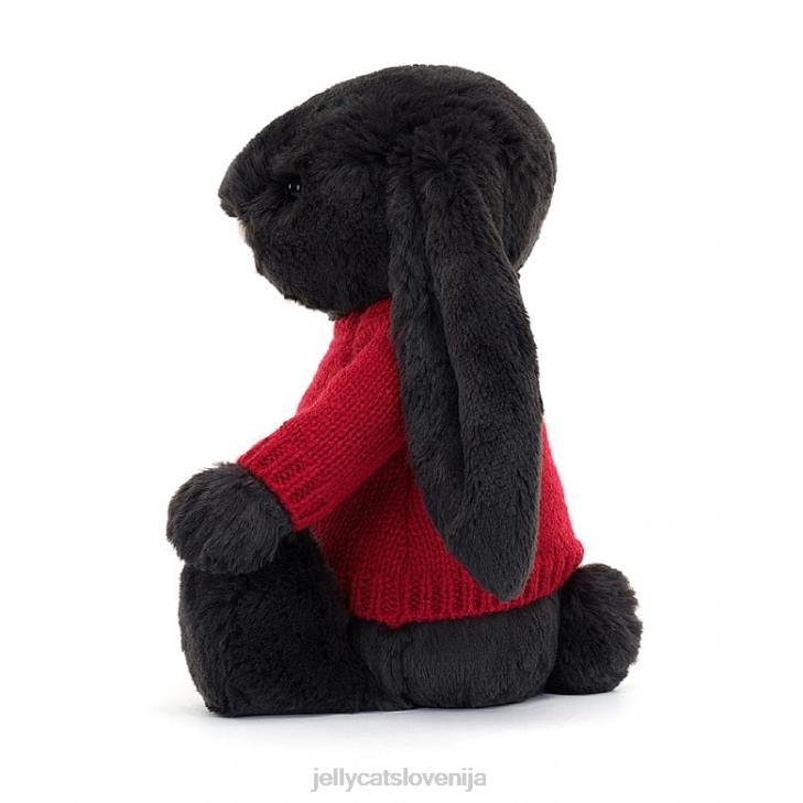 sl Jellycat sramežljivi zajček s personaliziranim črnilom rdečega skakača P622519 igrača