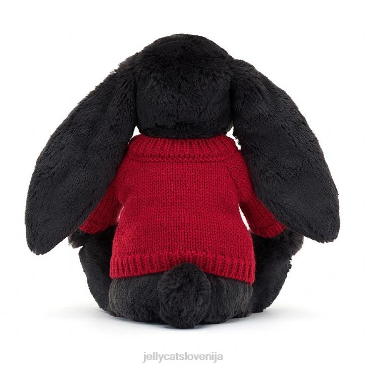 sl Jellycat sramežljivi zajček s personaliziranim črnilom rdečega skakača P622519 igrača