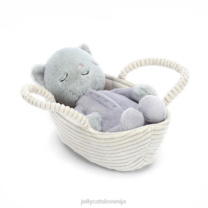 sl Jellycat rock-a-bye kitten grey P622407 igrača