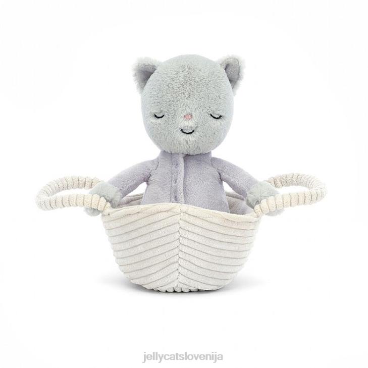 sl Jellycat rock-a-bye kitten grey P622407 igrača