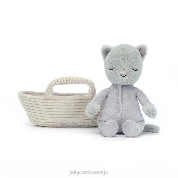 sl Jellycat rock-a-bye kitten grey P622407 igrača